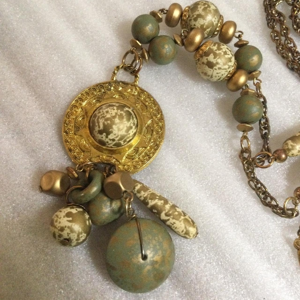 Green And Gold Necklace